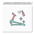 Gym disinfection color icon