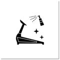 Gym disinfection glyph icon