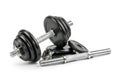 Gym dumbbell isolated white background Royalty Free Stock Photo