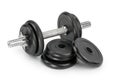 Gym dumbbell isolated white background Royalty Free Stock Photo