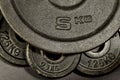 Gym dumbbells Royalty Free Stock Photo