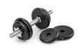 Gym dumbbells isolated white background Royalty Free Stock Photo