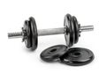 Gym dumbbells isolated white background Royalty Free Stock Photo