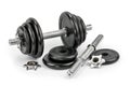 Gym dumbbells isolated white background Royalty Free Stock Photo