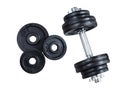 Gym dumbbells on white background Royalty Free Stock Photo