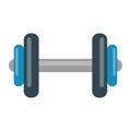 Gym equipment dumbell isolated flat
