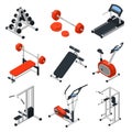 Gym Equipment Isometric Set