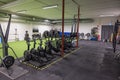 Gym equipped with various strength machines, promoting a healthy lifestyle. Royalty Free Stock Photo