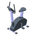 Gym exercise bike icon, isometric style