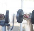 Gym exercise dumbell free weights Royalty Free Stock Photo