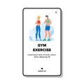 Gym Exercise Make People Abs Flat Abdomen Vector