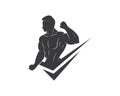 gym,fitness icon logo illustration template vector