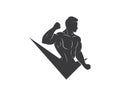 gym,fitness icon logo illustration template vector