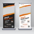 Gym Fitness rollup or X banner design template