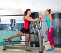 Gym glute exercise machine woman workout Royalty Free Stock Photo