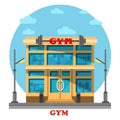 Gym or gymnasium, fitness center architecture