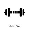 Gym icon vector isolated on white background, logo concept of Gym sign on transparent background, black filled symbol Royalty Free Stock Photo