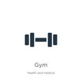 Gym icon vector. Trendy flat gym icon from health collection isolated on white background. Vector illustration can be used for web Royalty Free Stock Photo