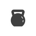 Gym kettlebell vector icon