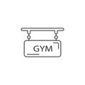 Gym logo icon. Simple element illustration. Gym logo symbol design template. Can be used for web and mobile Royalty Free Stock Photo