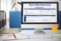 Gym Membership Application Form Request Concept