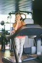 Gym portrait of mature woman Royalty Free Stock Photo
