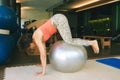 Gym portrait of mature woman Royalty Free Stock Photo