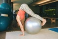 Gym portrait of mature woman Royalty Free Stock Photo