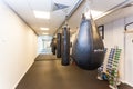 Gym for practicing kickboxing in Falcone fitness center. Belarus