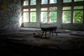 Gym Room of the School of District 3 - Pripyat, Chernobyl Exclusion Zone, Ukraine Royalty Free Stock Photo