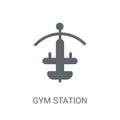 Gym Station icon. Trendy Gym Station logo concept on white background from Gym and Fitness collection