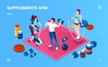 Gym supplement, workout or fitness application