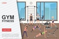 Gym training workout landing page vector template