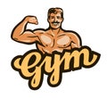 Gym vector logo. sport, fitness, bodybuilding icon