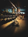 GYM WITH WEIGHT RINGS Royalty Free Stock Photo