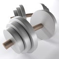 Gym weights isolated on white background - 3D rendering illustration Royalty Free Stock Photo