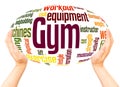 Gymword hand sphere cloud concept Royalty Free Stock Photo