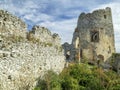 Gymes castle walls and the tower