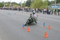 Gymkhana Motorcyclist Sharp Turn Obstacles