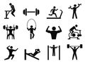 Gymnasium and Body Building icons