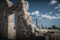 Gymnasium and dormitories at Kourion Archaeological site. Cyprus Royalty Free Stock Photo