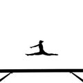 Gymnast on balance beam Royalty Free Stock Photo