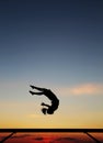 Gymnast on balance beam Royalty Free Stock Photo