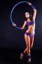 Gymnast with bodyart Royalty Free Stock Photo