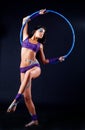 Gymnast with bodyart Royalty Free Stock Photo