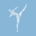 Gymnast. 3D Model of Man. Human Body Model