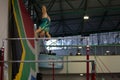 Gymnast Girl Parallel Bars Swing Royalty Free Stock Photo