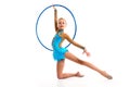 gymnast with the hoop Royalty Free Stock Photo