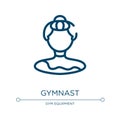 Gymnast icon. Linear vector illustration from sport avatars collection. Outline gymnast icon vector. Thin line symbol for use on