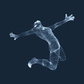 Gymnast. Man. 3D Human Body Model. Gymnastics Activities for Icon Health and Fitness Community.